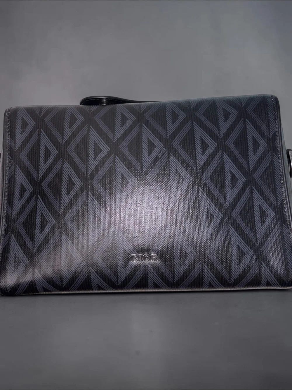 Christian Dior Hit the Road Zip Messenger Black CD Diamond Crossbody for Men